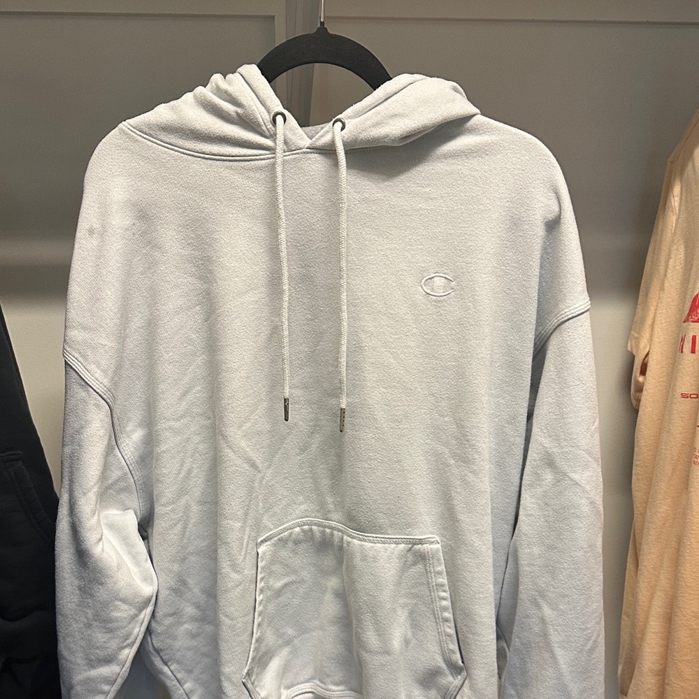 Champion Men's Light White Hoodie